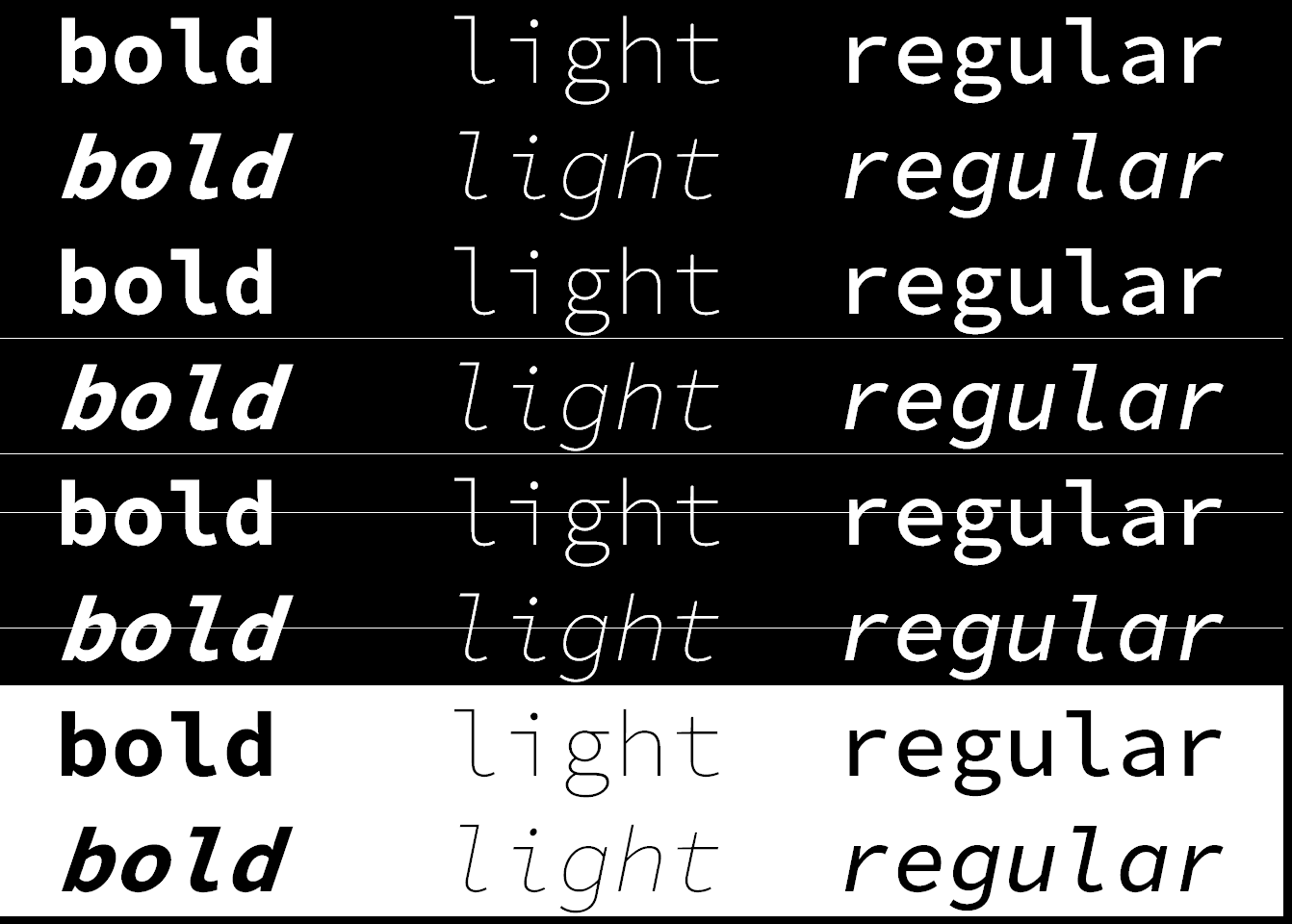 _images/bold-light-regular-italic-underline-strikethrough-inverse.PNG